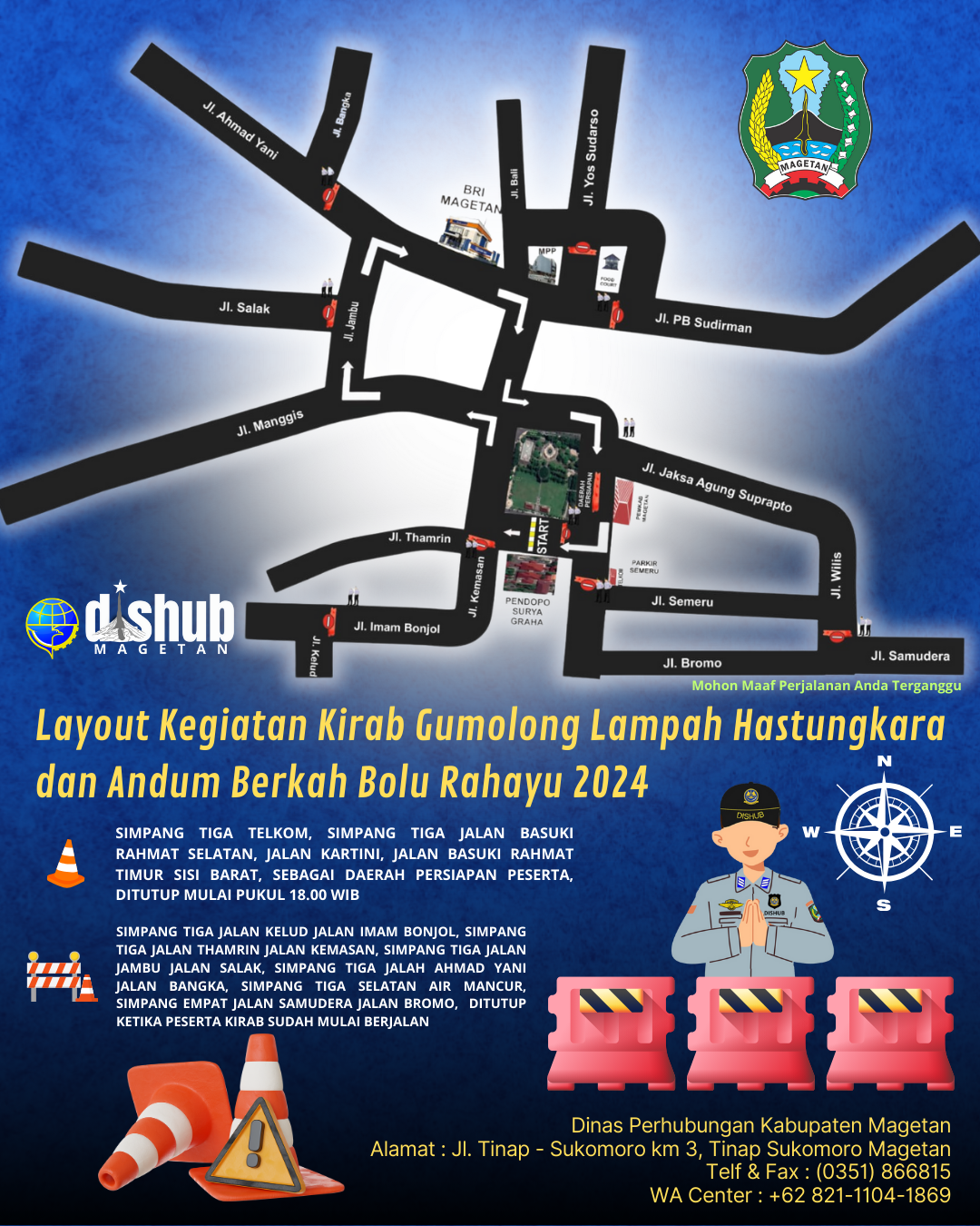 Layout Kegiatan Kirab Gumolong Lampah Hastungkara dan Andum Berkah Bolu Rahayu 2024